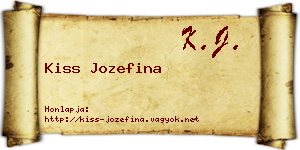 Kiss Jozefina névjegykártya